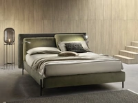 Letto relax in tessuto imbottito con testiera regolabile Flux di Bside