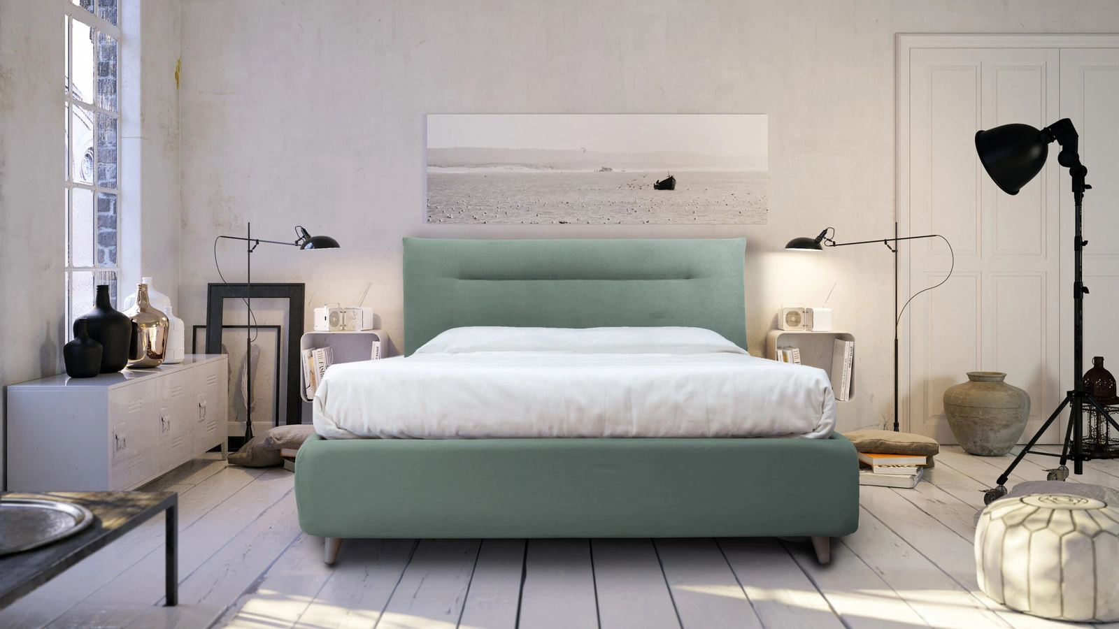 Letto con box contenitore Funky di Florentiabed