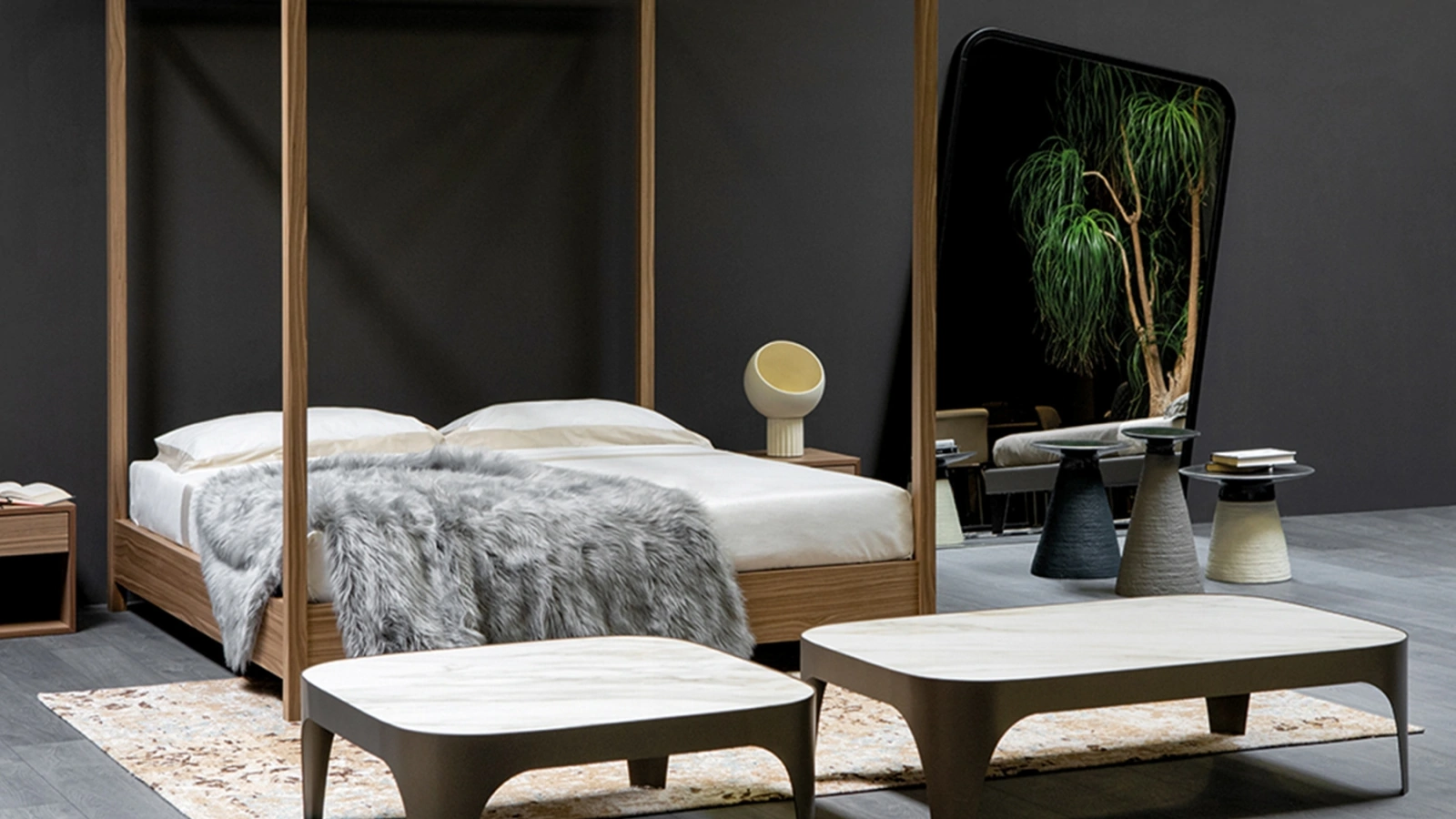 Letto Havana a baldacchino in legno di Tonin Casa