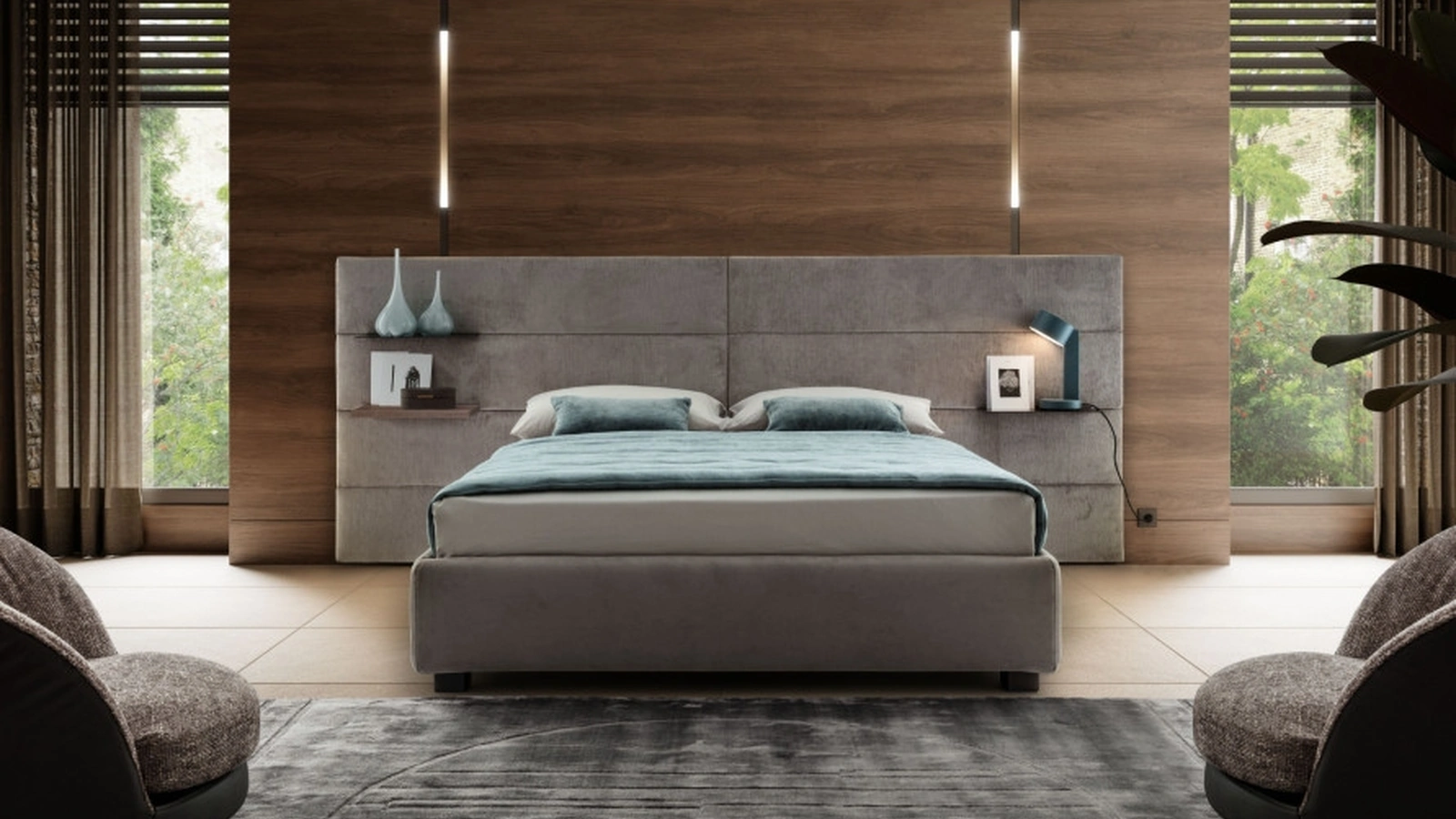 Letto con testiera Horizon di Le Comfort