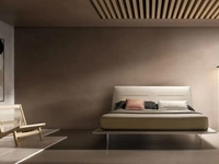 Letto matrimoniale in ecopelle con testiera JT di Bside