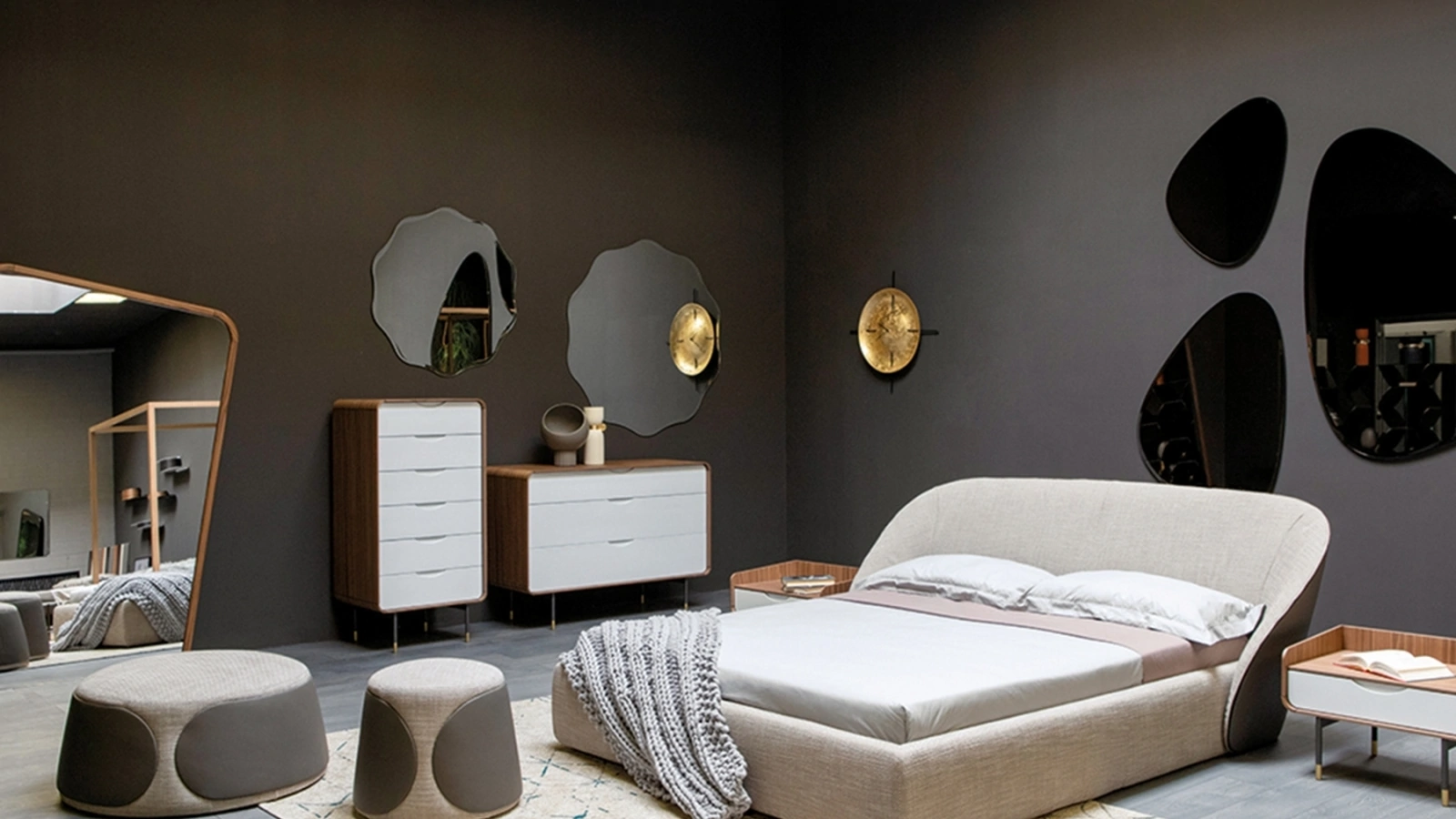 Letto in tessuto con testiera Mama di Tonin Casa