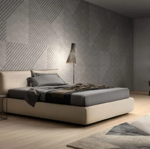 Letto in tessuto imbottito finitura materassè Modern di Bside