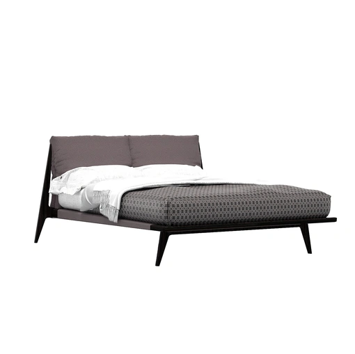 Letto in legno massello con testiera imbottita Nautilus di Tonin Casa