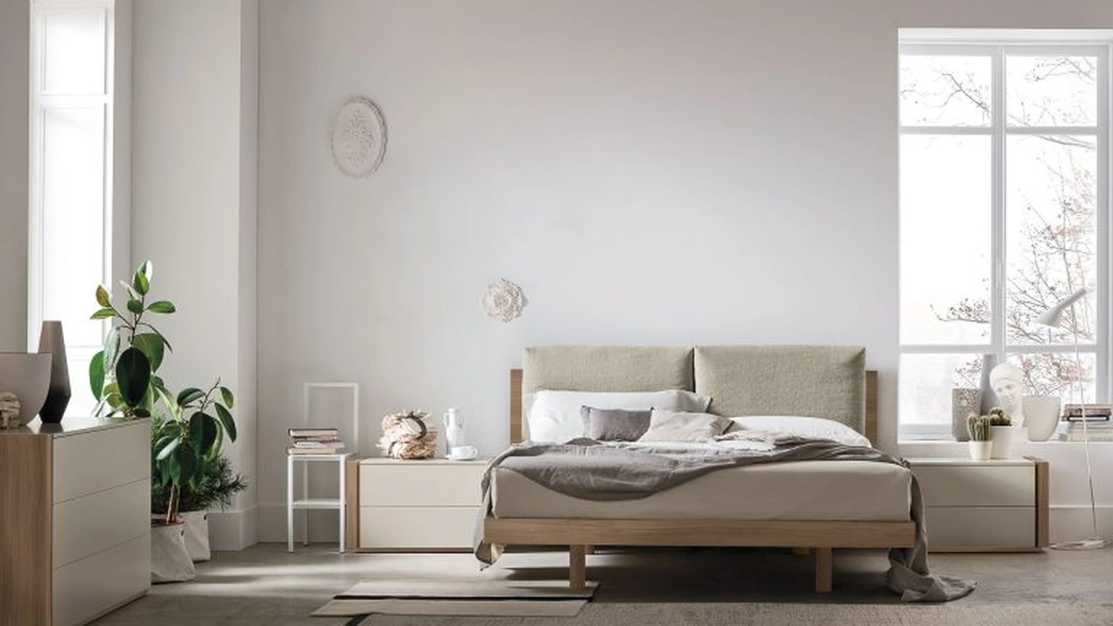 Letto con testiera imbottita Nikki di Tomasella