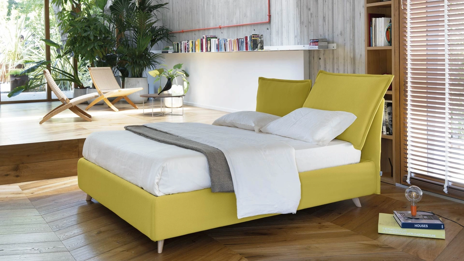 Letto moderno in tessuto imbottito So Pop di Noctis