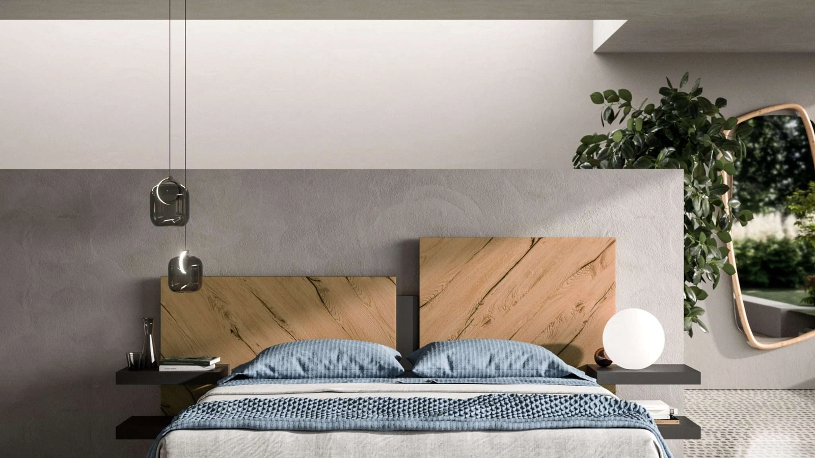 Letto con box contenitore Nazarè di Ozzio