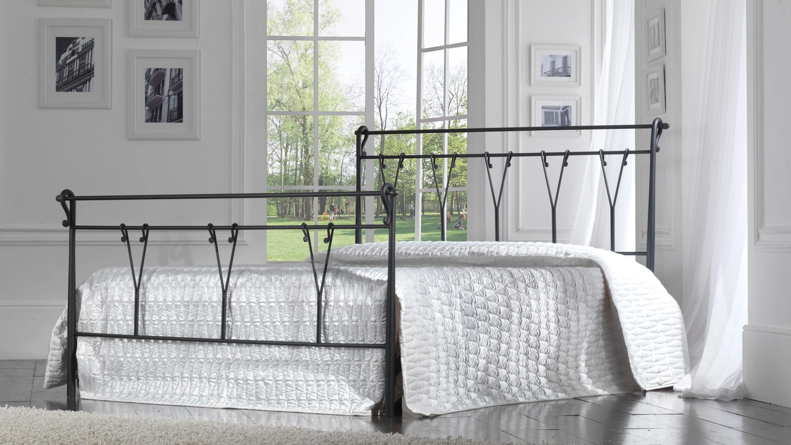 Letto in ferro battuto con testiera Pastorale di Florentiabed