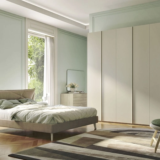 Letto imbottito con testiera trapuntata Planet di S75