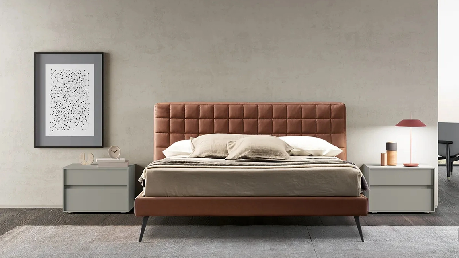 Letto Rubik in Ecopelle di Adok