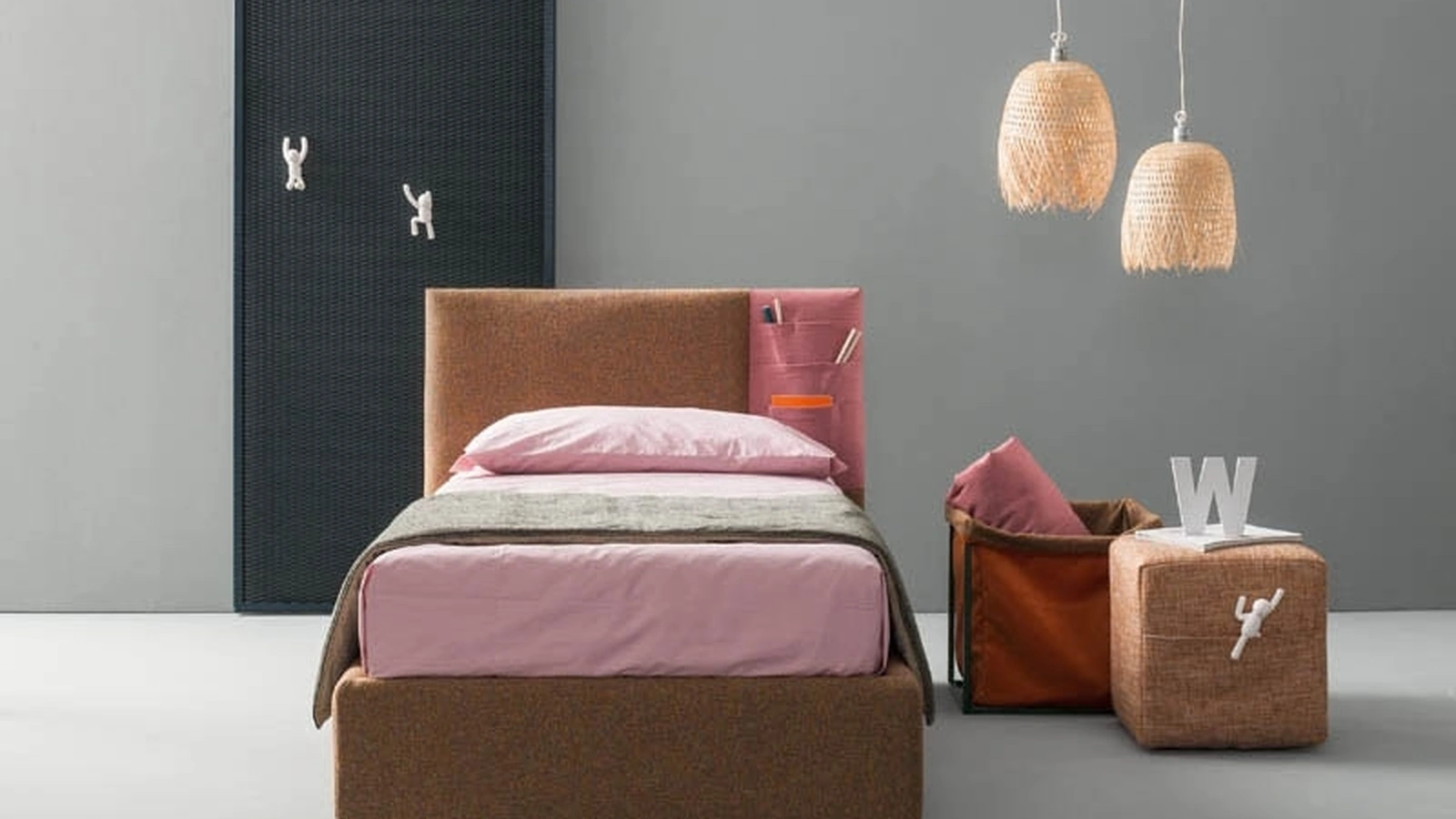 Letto singolo con contenitore Rift di Bside