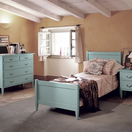 Letto singolo in legno laccato Caruso di Tonin Casa