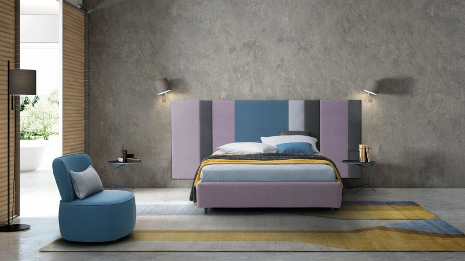 Letto singolo con testiera modulare Ground di Le Comfort