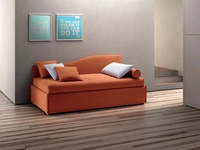 Letto in tessuto imbottio moderno Twice Centrale Sagomato di Bside