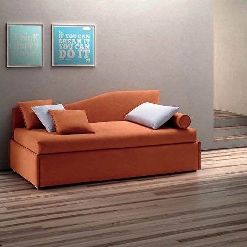 Letto in tessuto imbottio moderno Twice Centrale Sagomato di Bside