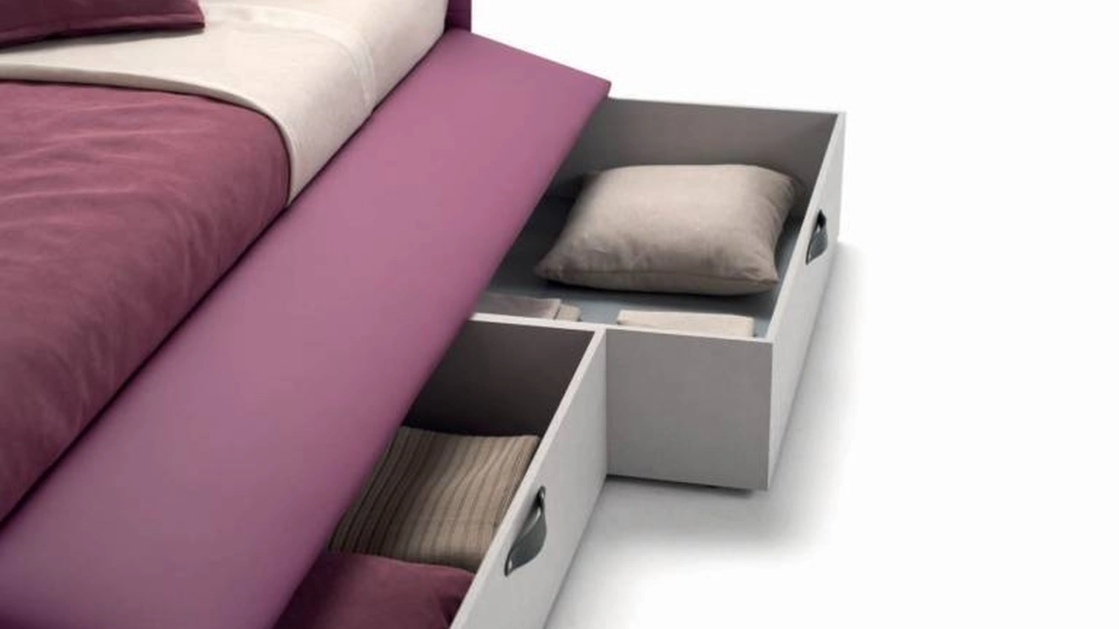 Letto imbottito con cassetti contenitore Twice Letto di Bside
