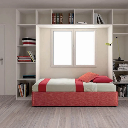 Letto moderno in tessuto Twice Sommier di Bside