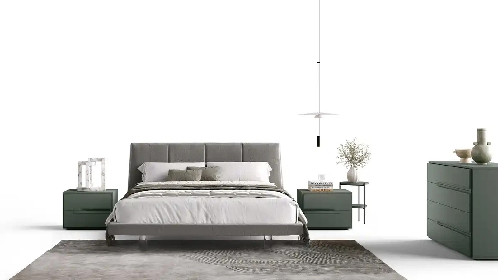 Letto Sirius S11 in tessuto imbottito di Moretti Compact Giorno Notte