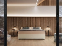 Letto moderno in tessuto Sommier di Le Comfort