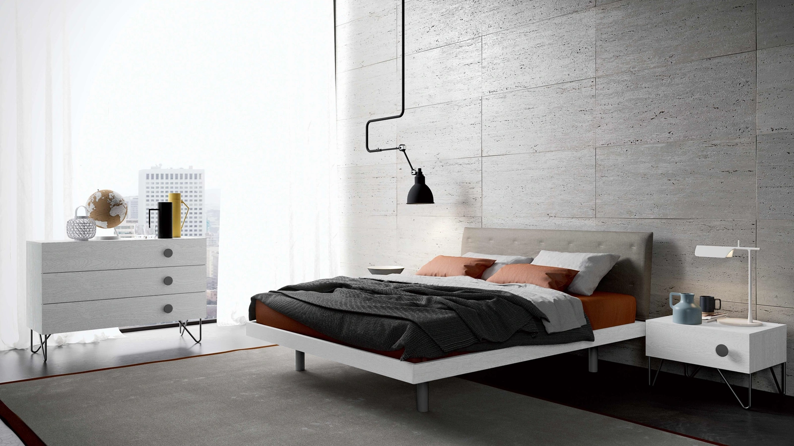 Letto con testiera Duse di Spagnol Mobili