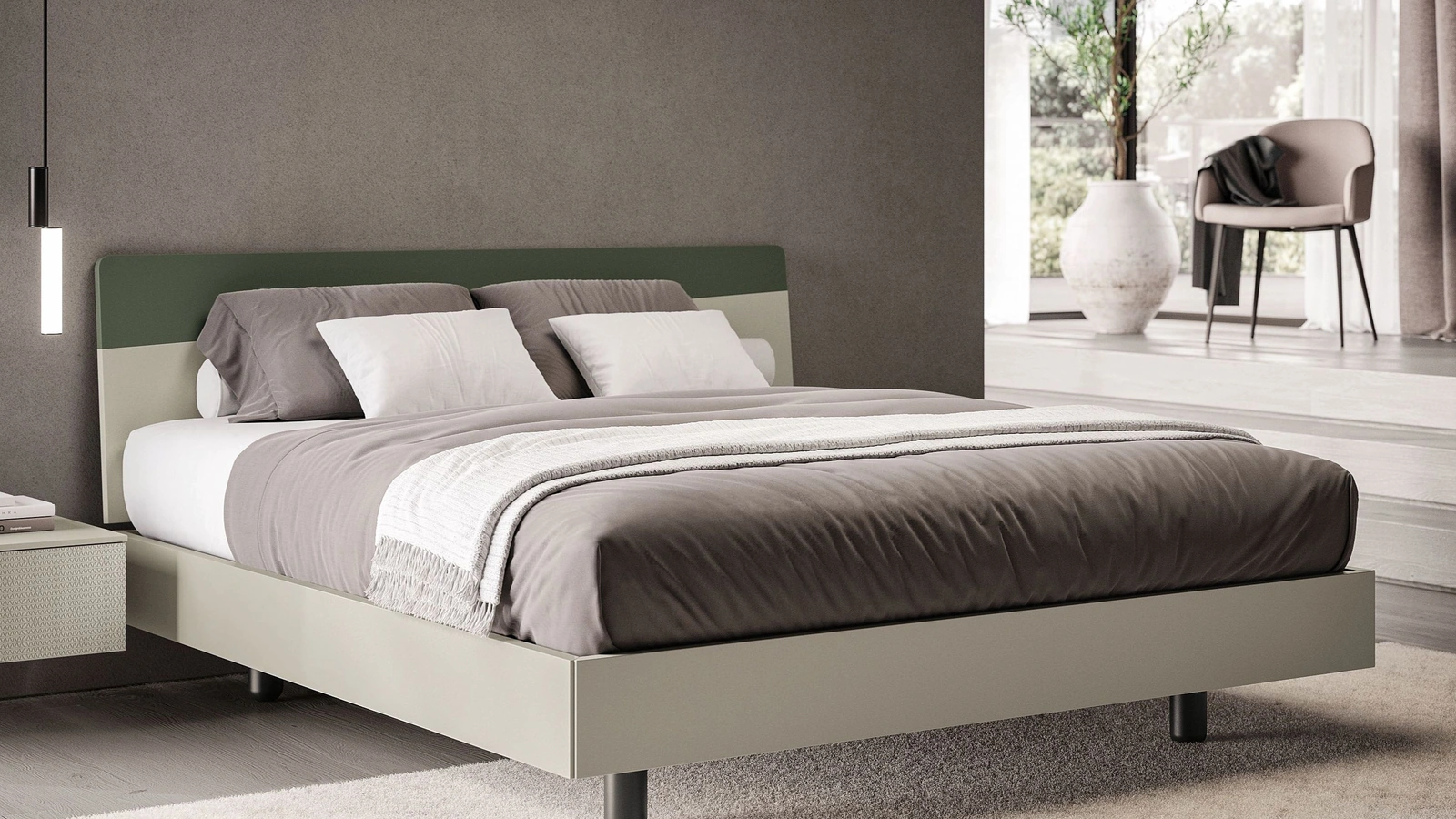 Letto con testiera Fred di Spagnol Mobili