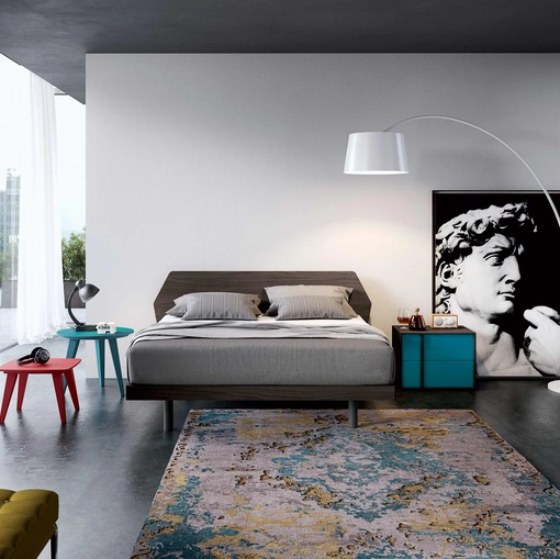 Letto con testiera Prisma di Spagnol Mobili