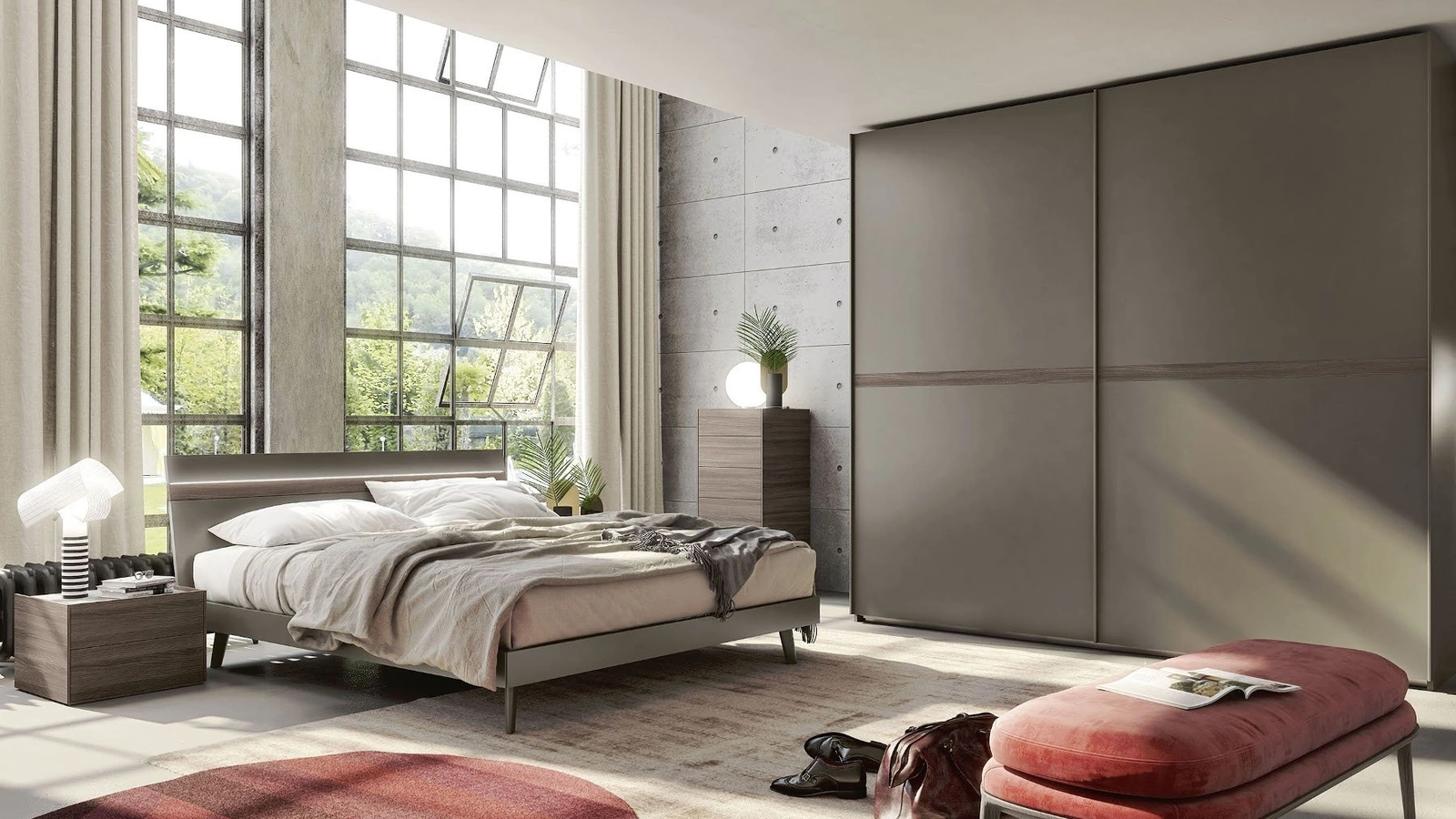 Letto con testiera illuminata a Led Street Led di S75