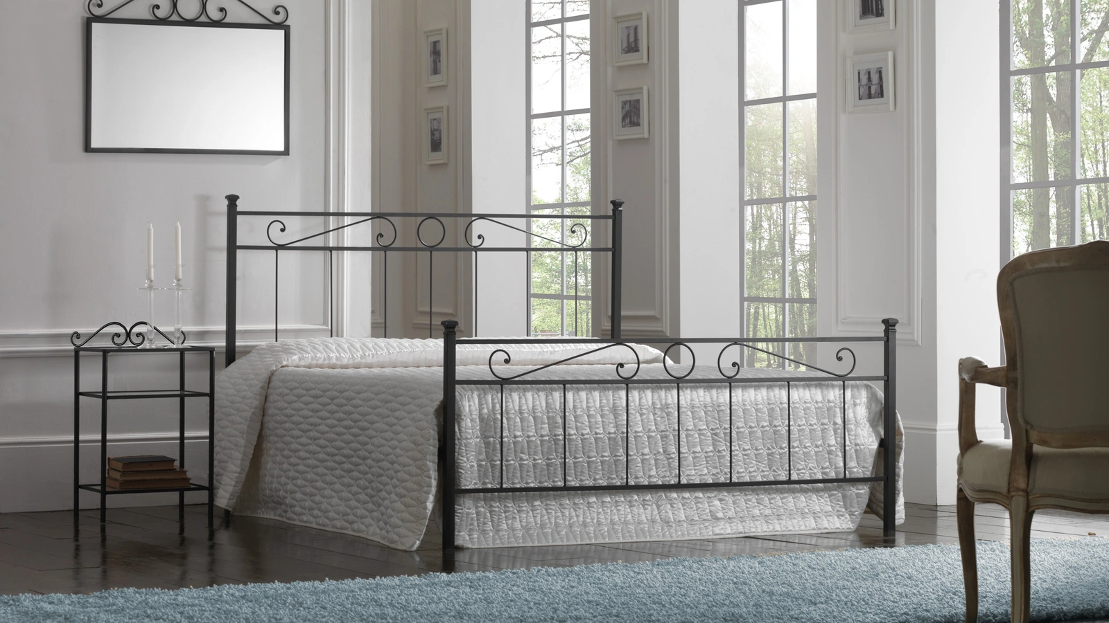 Letto matrimoniale in ferro battuto Tevere di Florentiabed