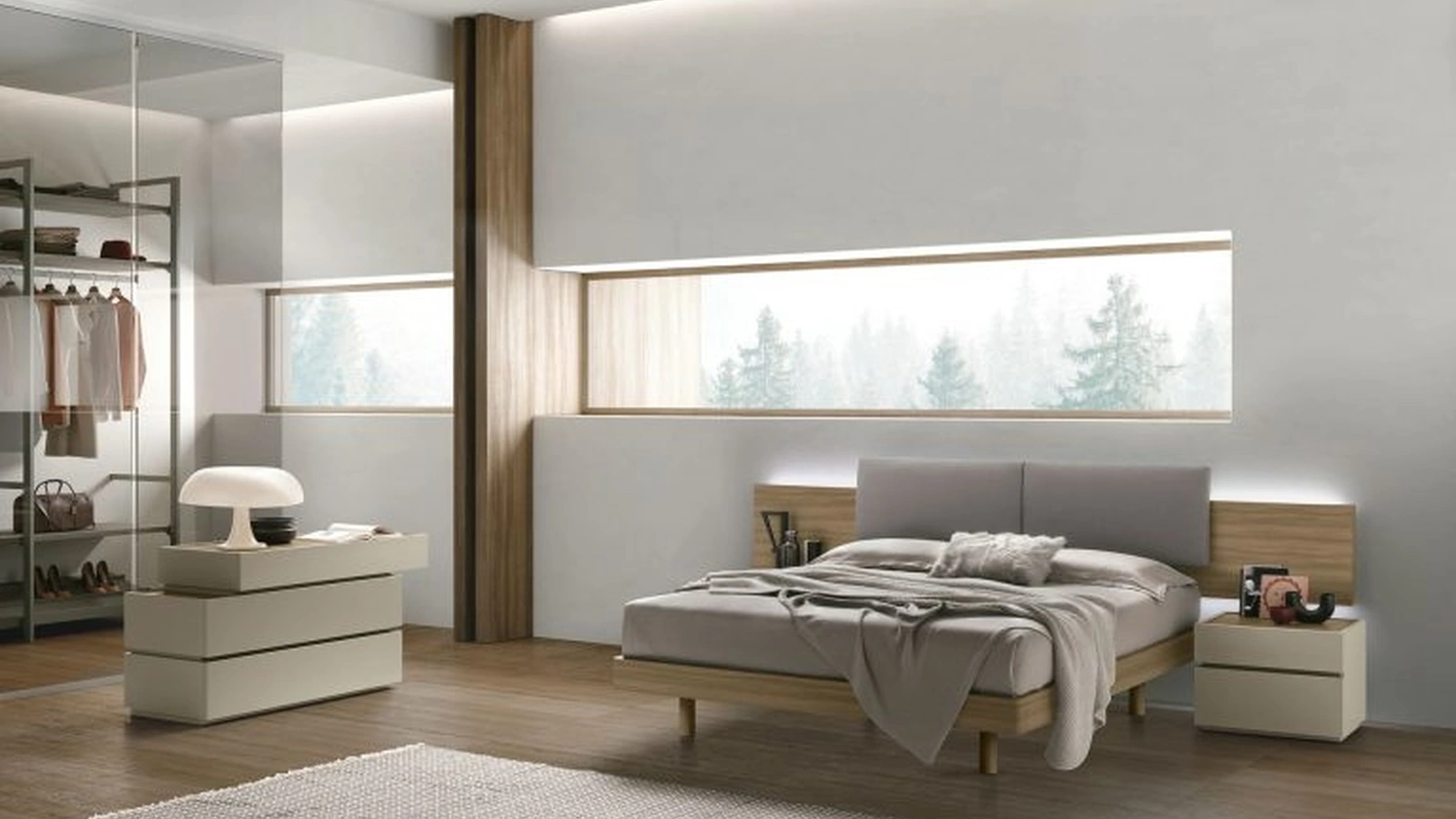 Letto con testiera Shiro di Tomasella