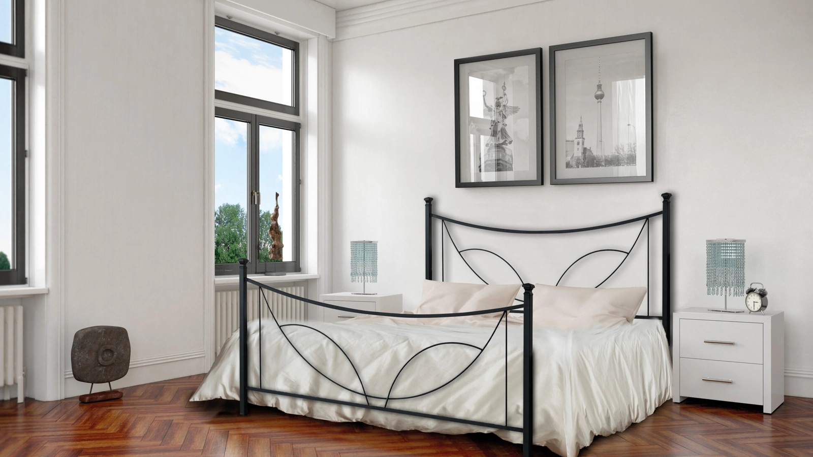 Letto Tulipano con testiera di Florentiabed