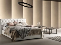 Letto in ecopelle con testiera trapuntata Unique di Bside