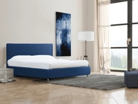 Letto imbottito in ecopelle Blu Verna di Florentiabed