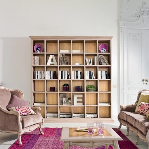 Libreria a muro in legno laccato Alexander di Tonin Casa