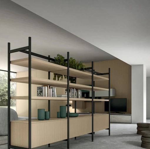Libreria divisoria Living Glass di Arredo3
