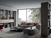 Libreria Mood 11 in legno e laccato di Astor Mobili