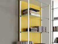 Libreria sospesa Icon 01 in metallo e vetro di Ponti Terenghi