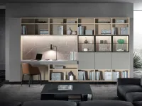 Libreria Mood 10 in legno e laccato di Astor Mobili