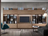 Libreria in legno Mood 15 di Astor Mobili