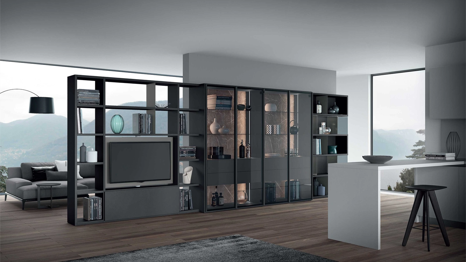 Libreria componibile Mood 04 di Astor Mobili