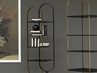 Libreria divisoria di design in metallo bronzato o laccato Sand di Tonin Casa