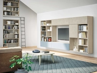 Libreria sospesa Vega Day Touch Madreperla di Spagnol Mobili