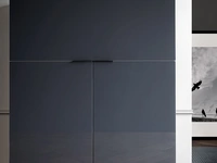 Madia Brema Alta in laccato lucido Piombo di Pianca