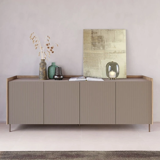 Madia Edra in laccato Ecrù e Olmo terra di Astor Mobili