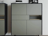 Madia Alta Lug in laccato opaco di Fimar