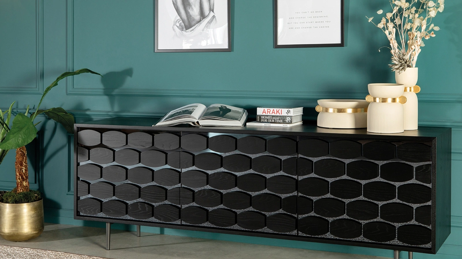 Madia Honey in Rovere scuro termotrattato su base specchiata di Tonin Casa