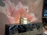 Madia Hopper con ante in cristallo bombato specchiato fumè di Tonin Casa