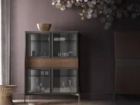 Madia Kosmos KM315 in vetro e legno di Moretti Compact Giorno Notte