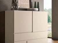 Madia Alta Quadra in laccato opaco Seta di Pianca