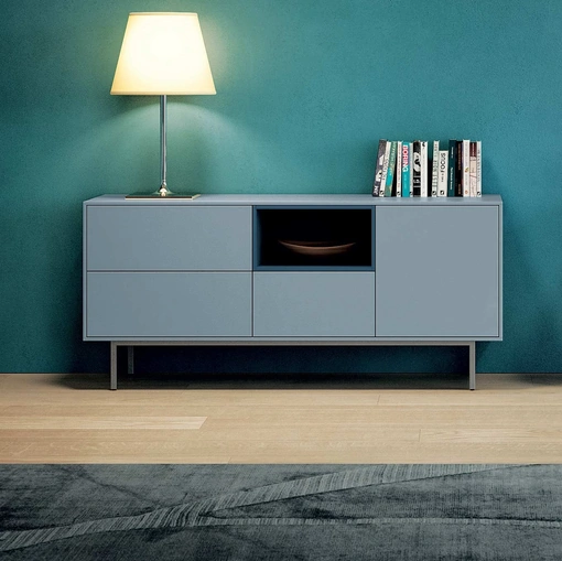 Madia Regolo in laccato opaco di Spagnol Mobili