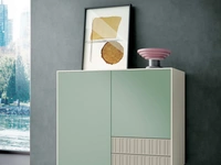 Madia Creek in laccato opaco con motivo decorativo di Spagnol Mobili